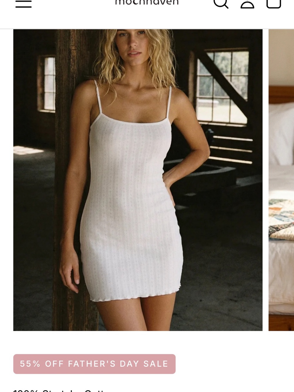 *NWT* MOONHAVEN white slip dress small